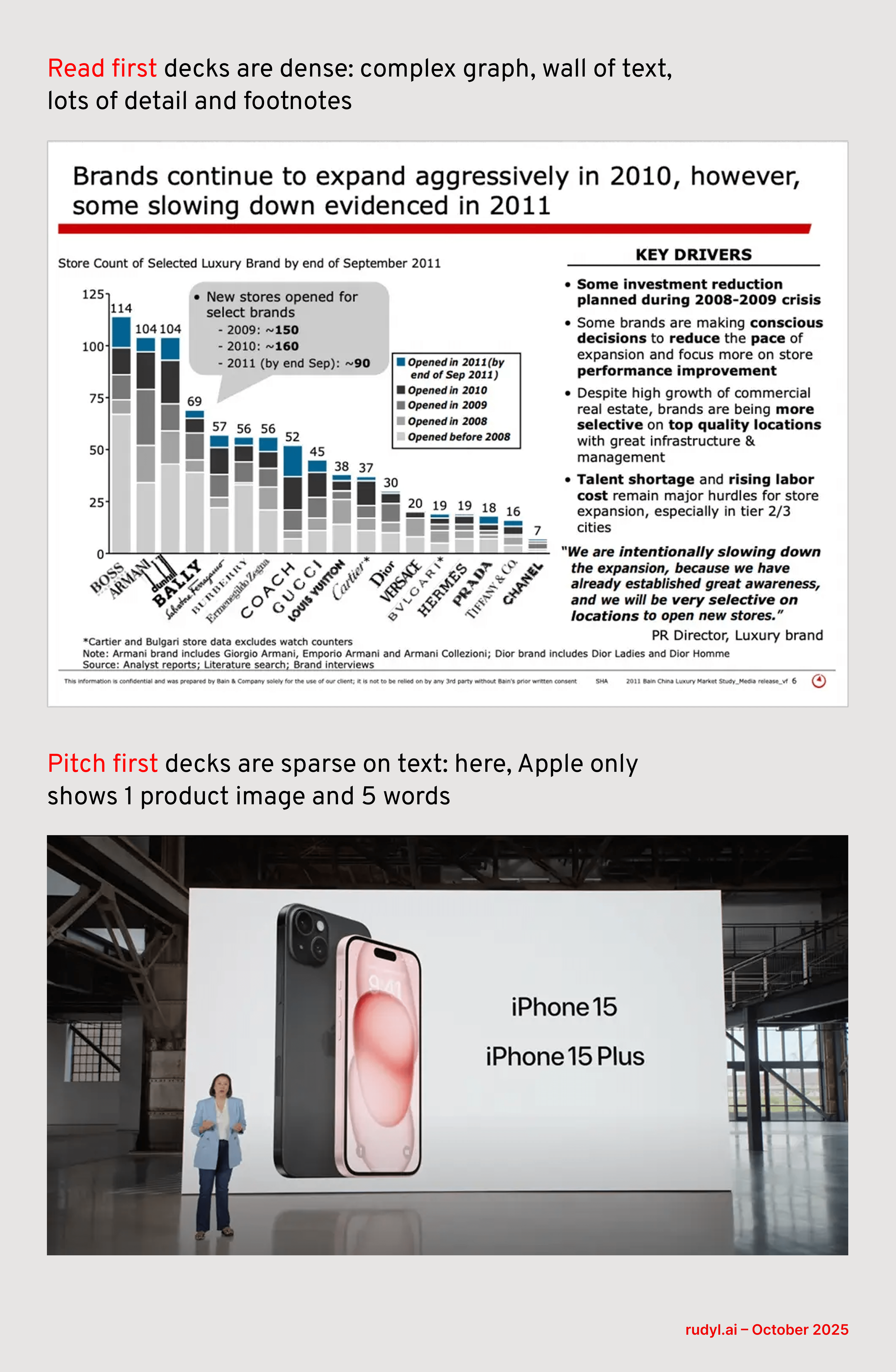 Present first vs Read first decks